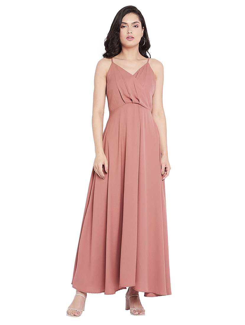 women's fit & flare solid dress