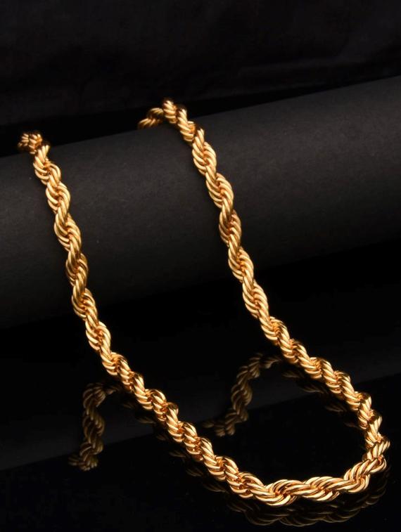gold brass chain necklace - 18289812 - Zoom Image - 0