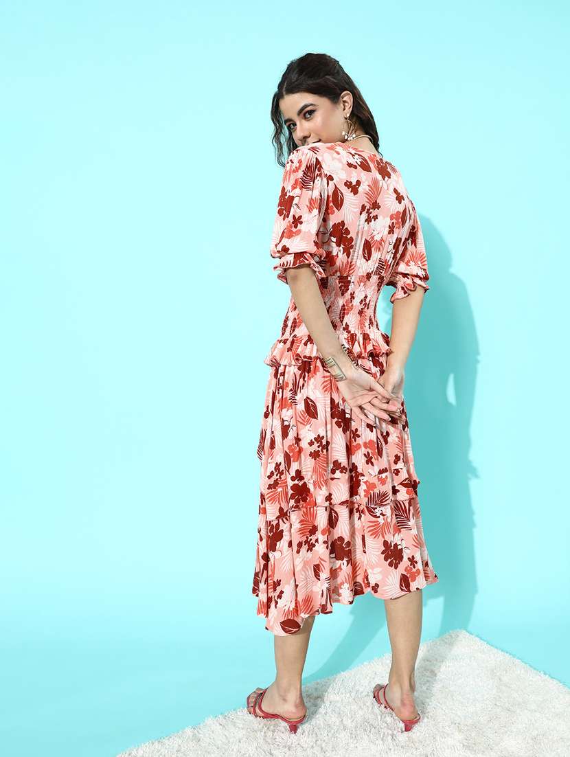 women's layered tropical dress - 18290235 -  Standard Image - 1