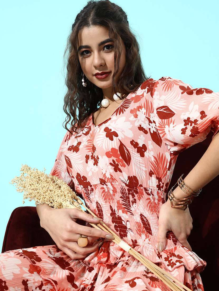 women's layered tropical dress - 18290235 -  Standard Image - 4