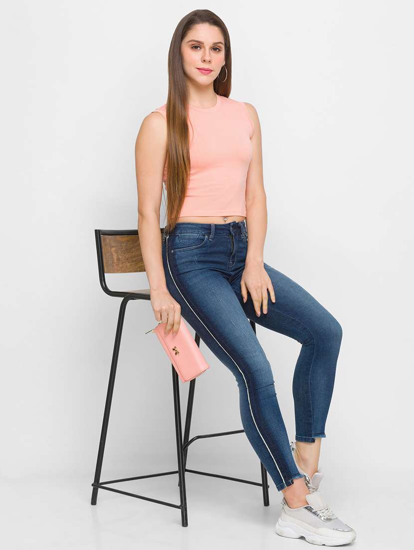 women's plain crew neck t-shirt - 18291559 -  Standard Image - 4