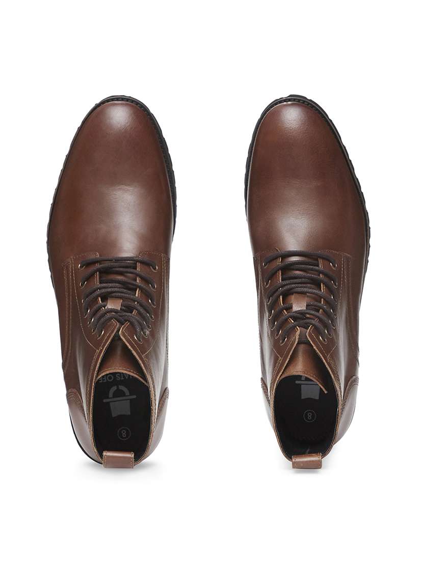 brown leather high ankle boots - 18292233 -  Standard Image - 4