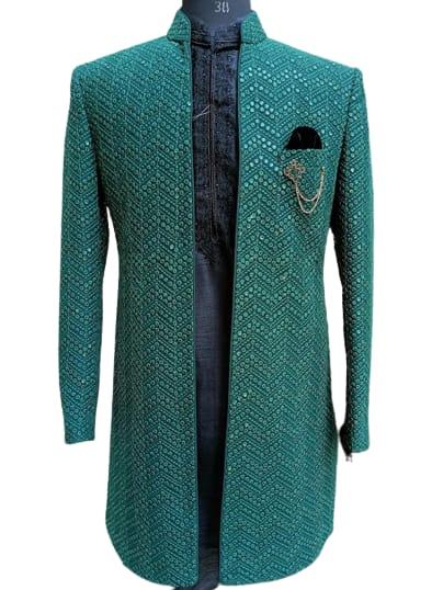 embroidered party wear sherwani  - 18292886 -  Standard Image - 1