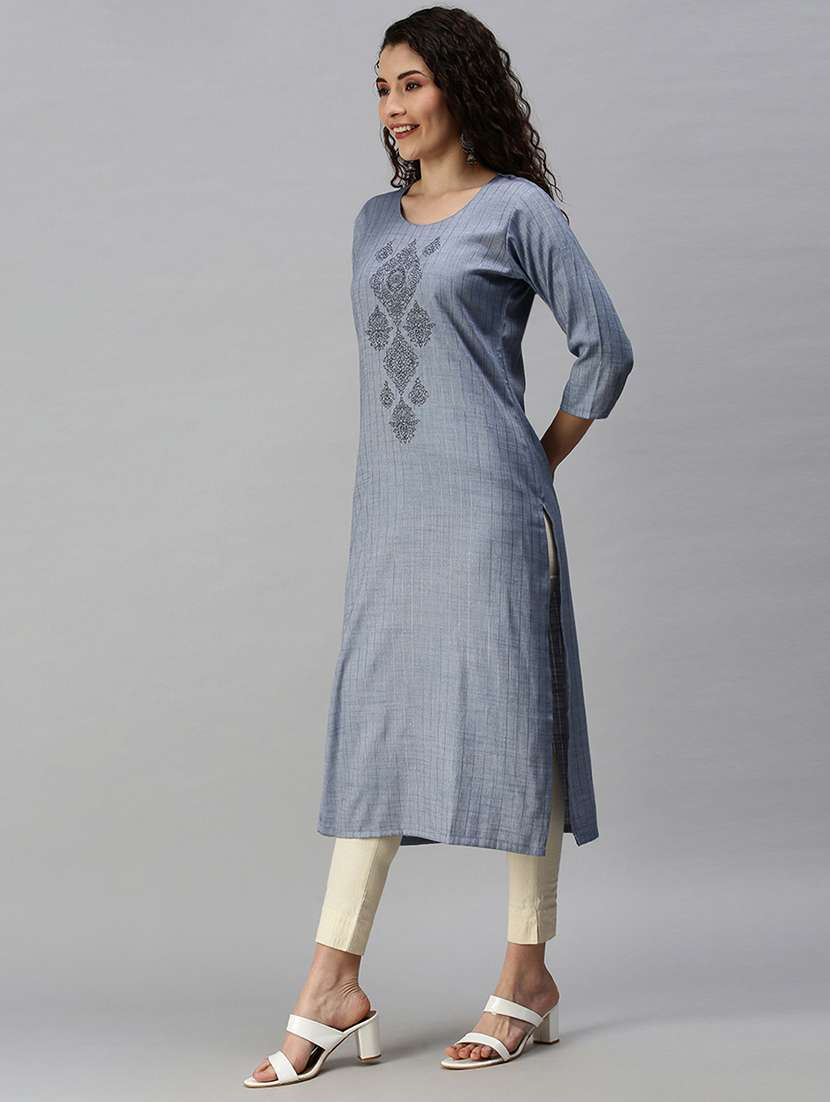 women's straight kurta - 18292897 -  Standard Image - 1