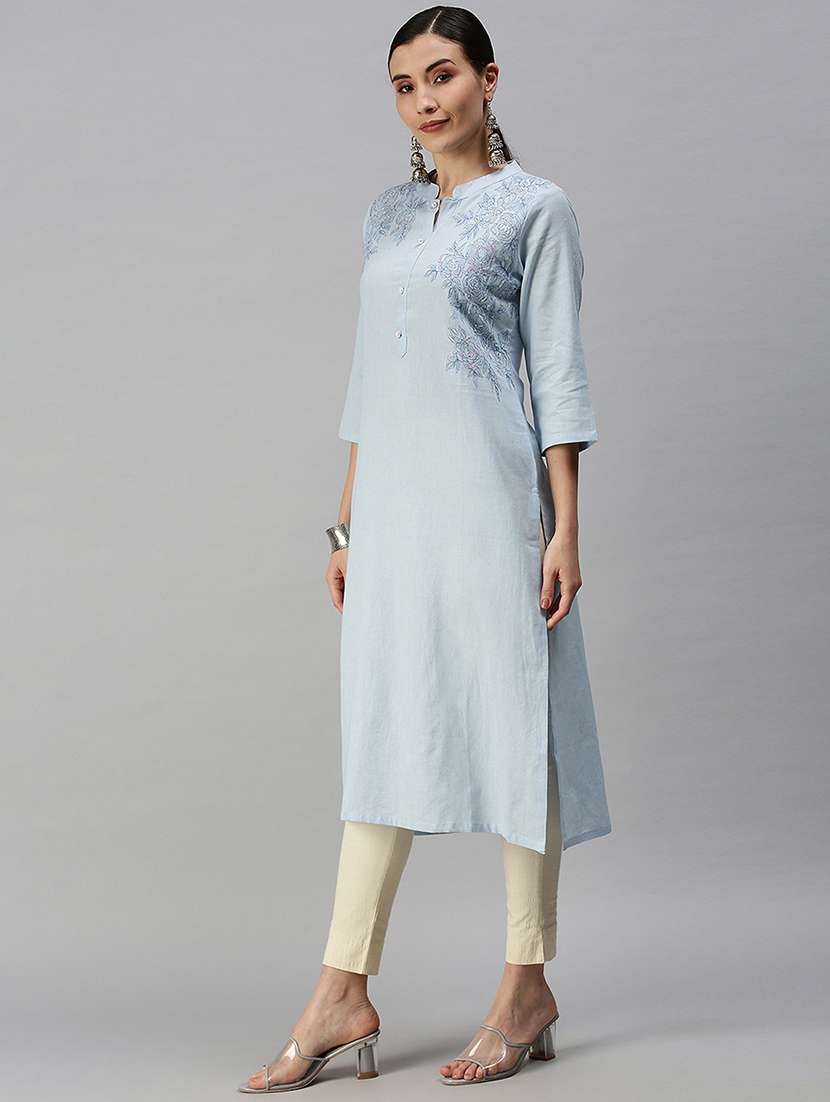 women's straight kurta - 18292898 -  Standard Image - 1