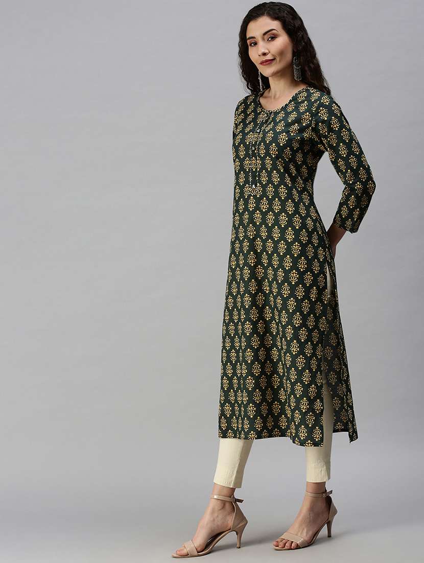 women's straight kurta - 18292915 -  Standard Image - 1