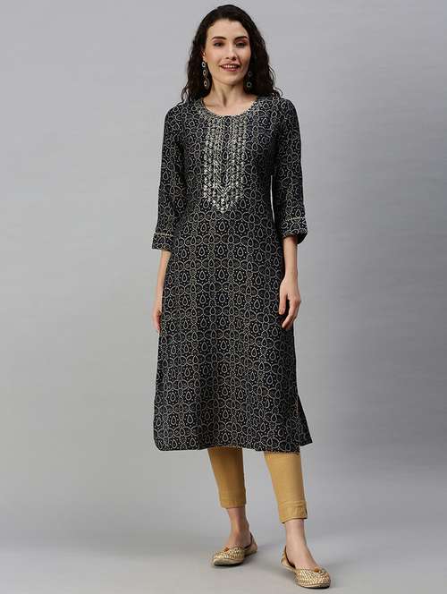 women's straight kurta - 18292979 -  Standard Image - 0