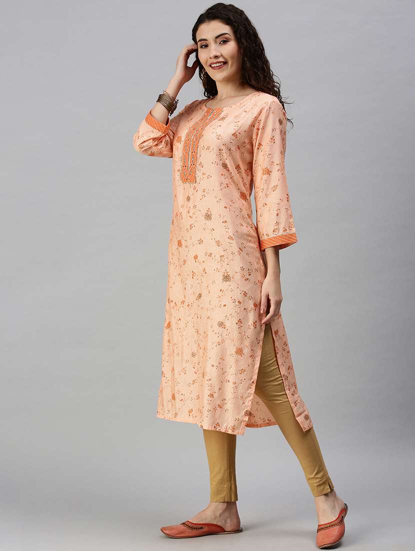 women's straight kurta - 18292985 -  Standard Image - 1