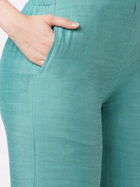 green viscose suit  set - 18293776 -  Standard Image - 4