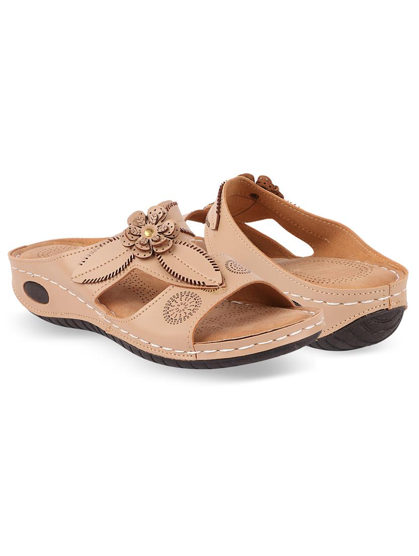 beige synthetic sandals - 18293871 - Standard Image - 1