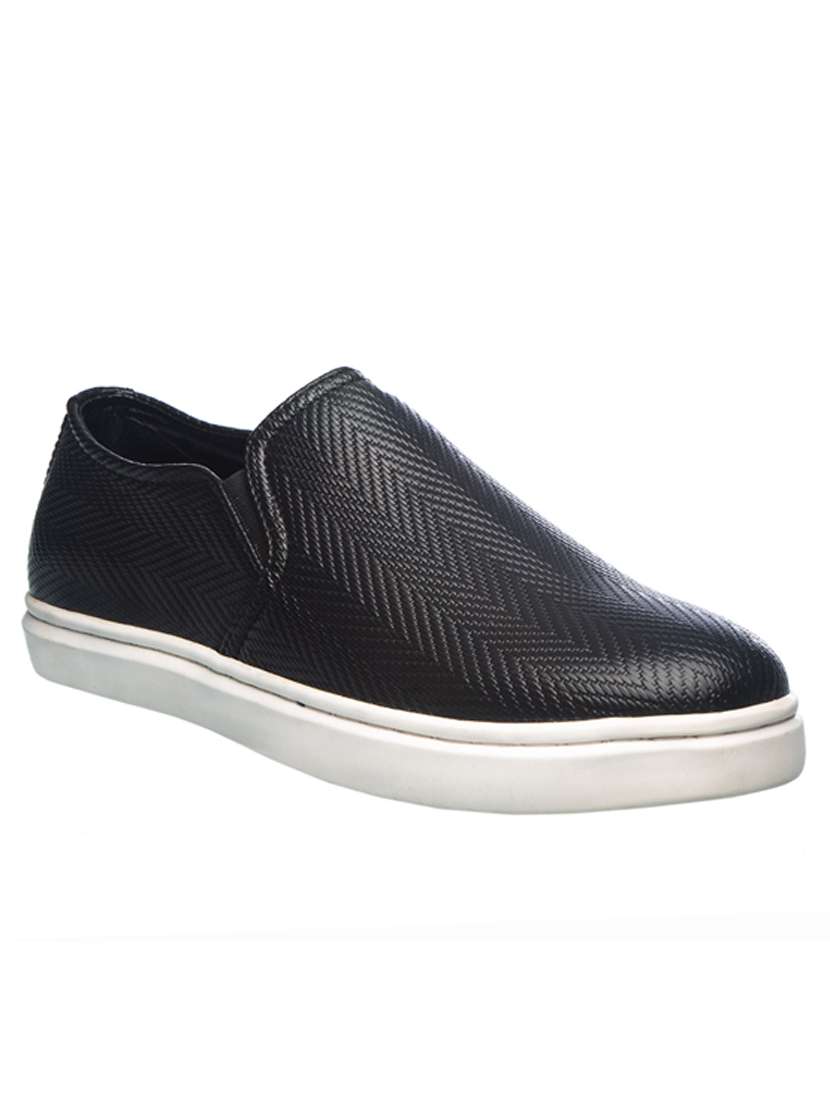 black slip on  shoe