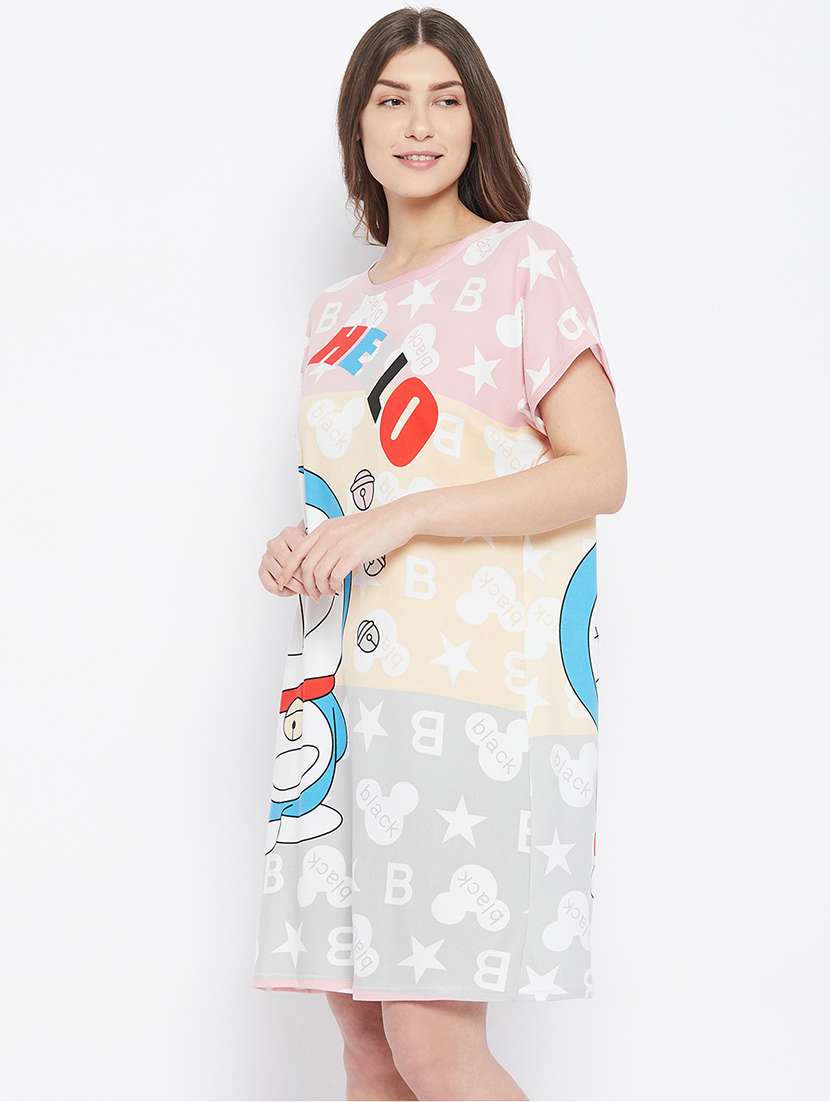 women round neck printed sleepshirt - 18294244 -  Standard Image - 1