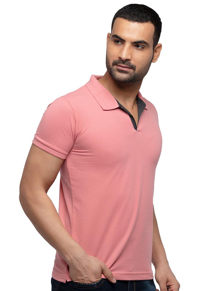 pink solid polo t-shirt - 18294286 -  Standard Image - 1