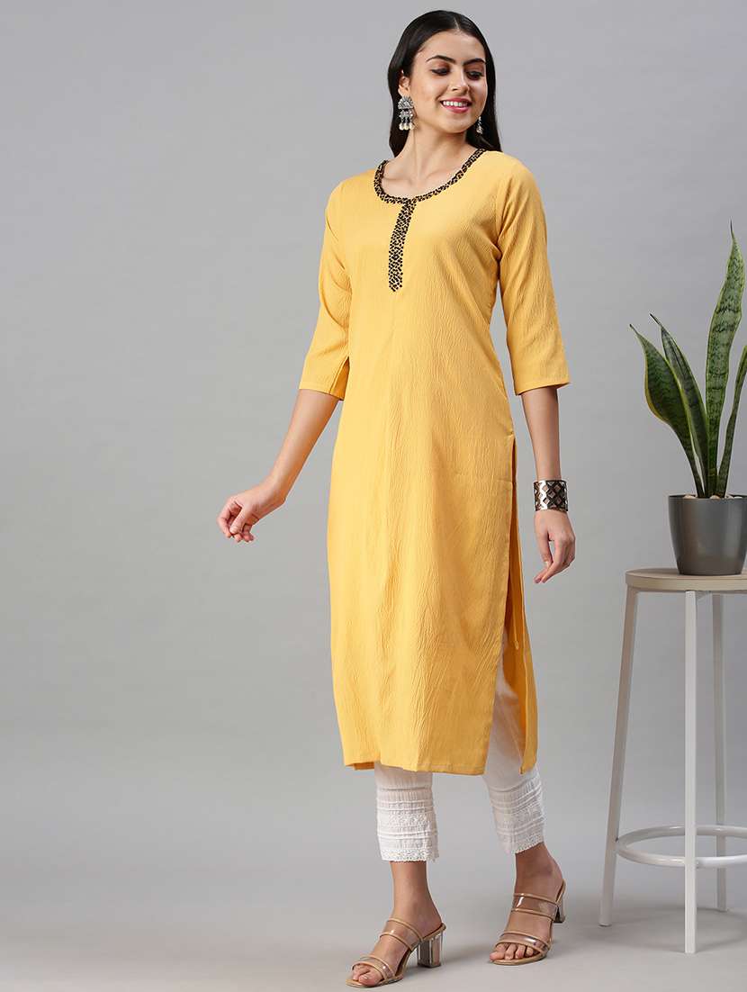 women's straight kurta - 18294527 -  Standard Image - 1