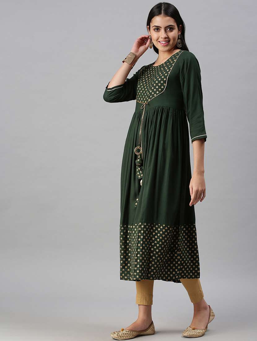 women's flared kurta - 18294540 -  Standard Image - 1