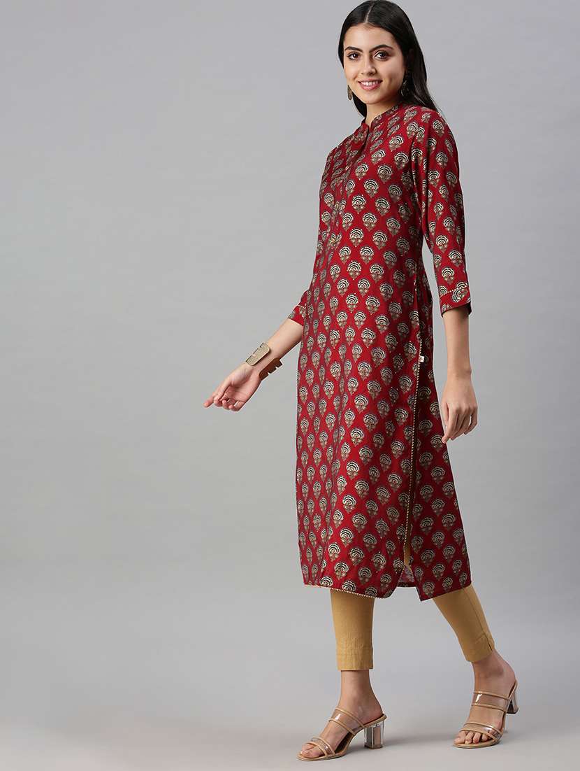 women's straight kurta - 18294571 -  Standard Image - 1