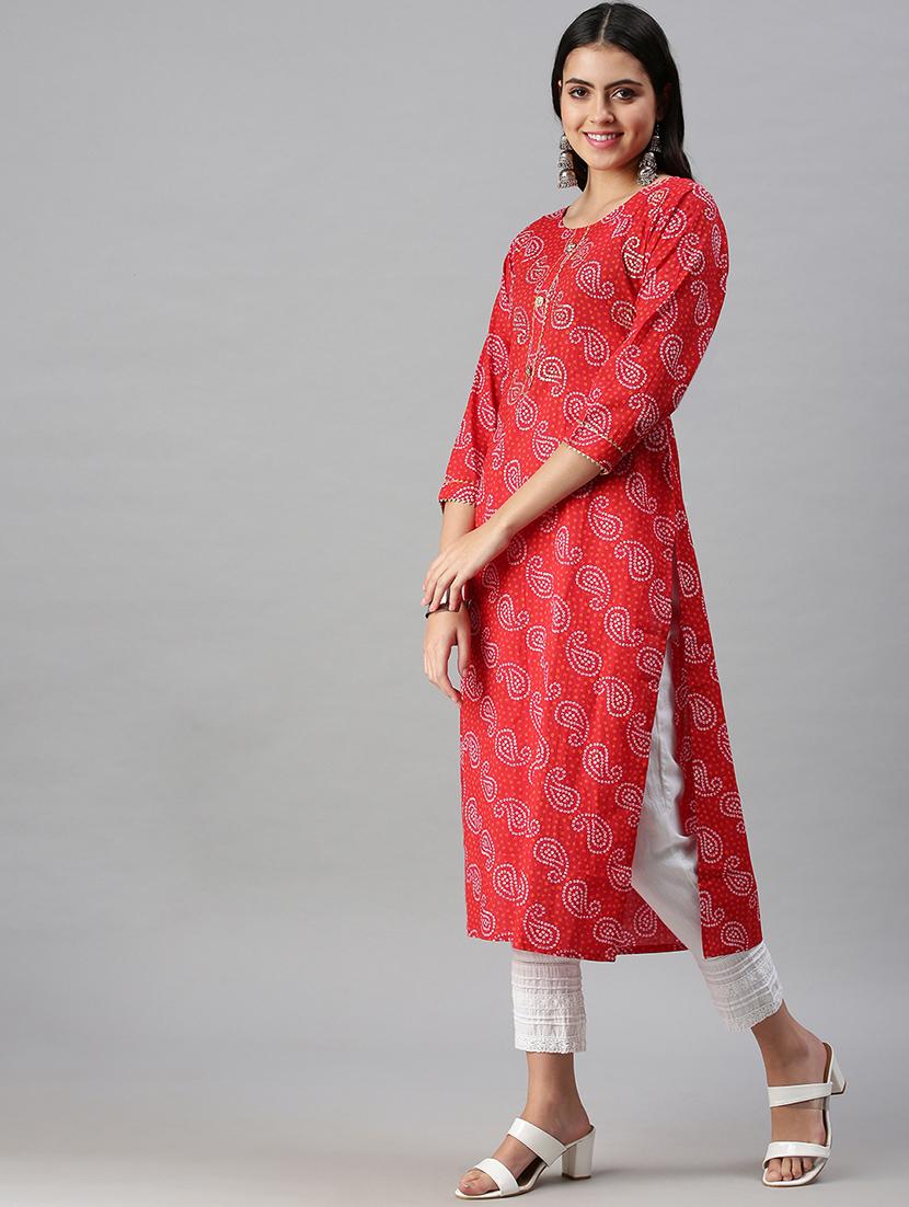 women's straight kurta - 18294575 - Standard Image - 1