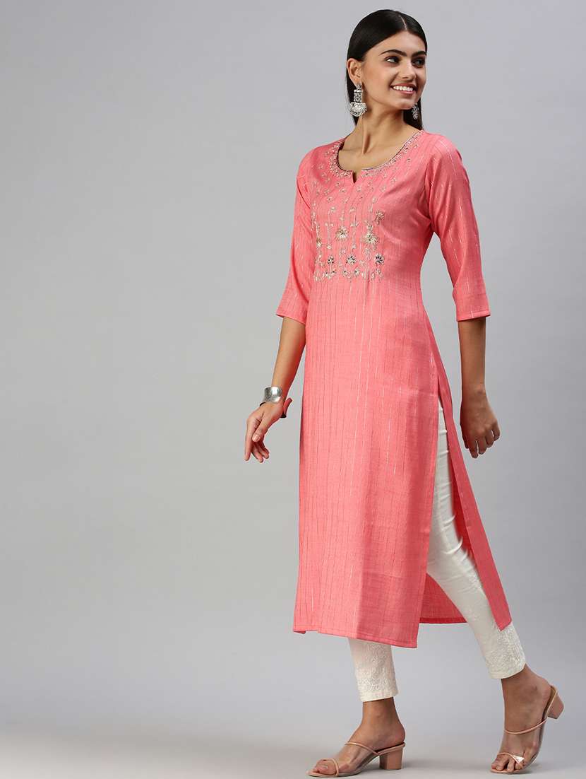 women's straight kurta - 18294584 -  Standard Image - 1