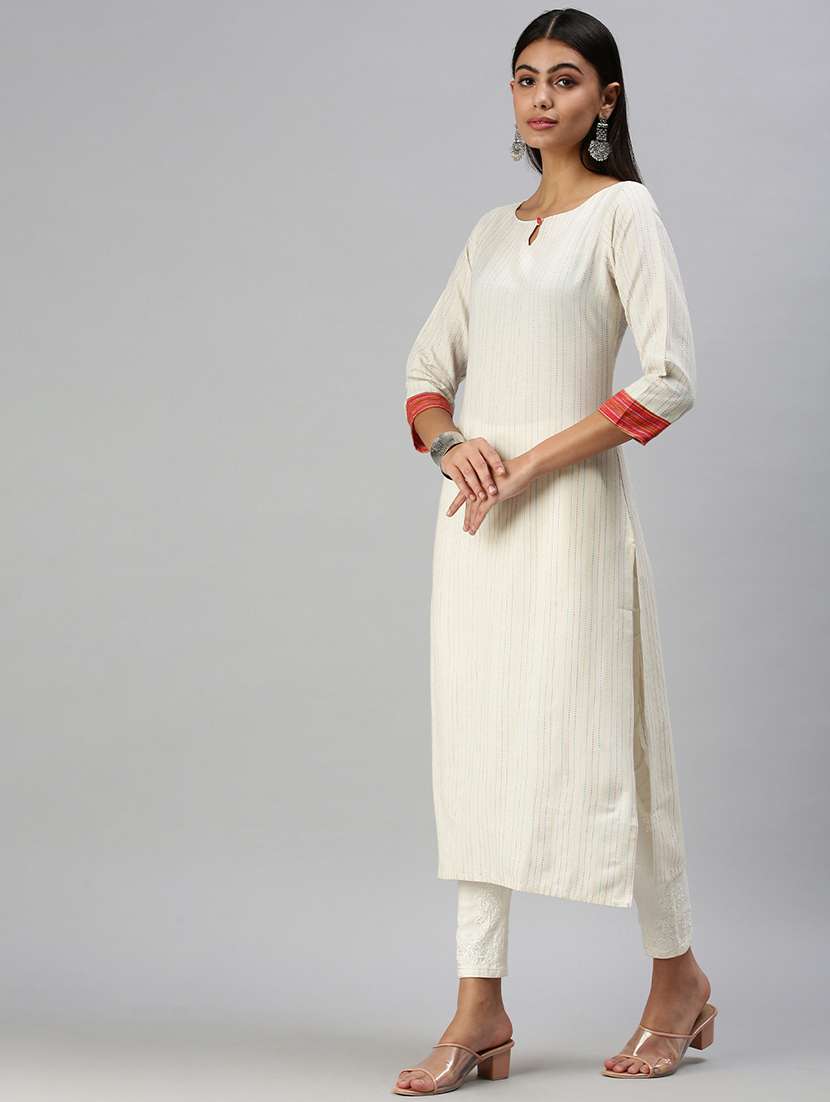 women's straight kurta - 18294607 -  Standard Image - 1