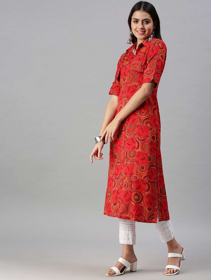 women's straight kurta - 18294626 -  Standard Image - 1