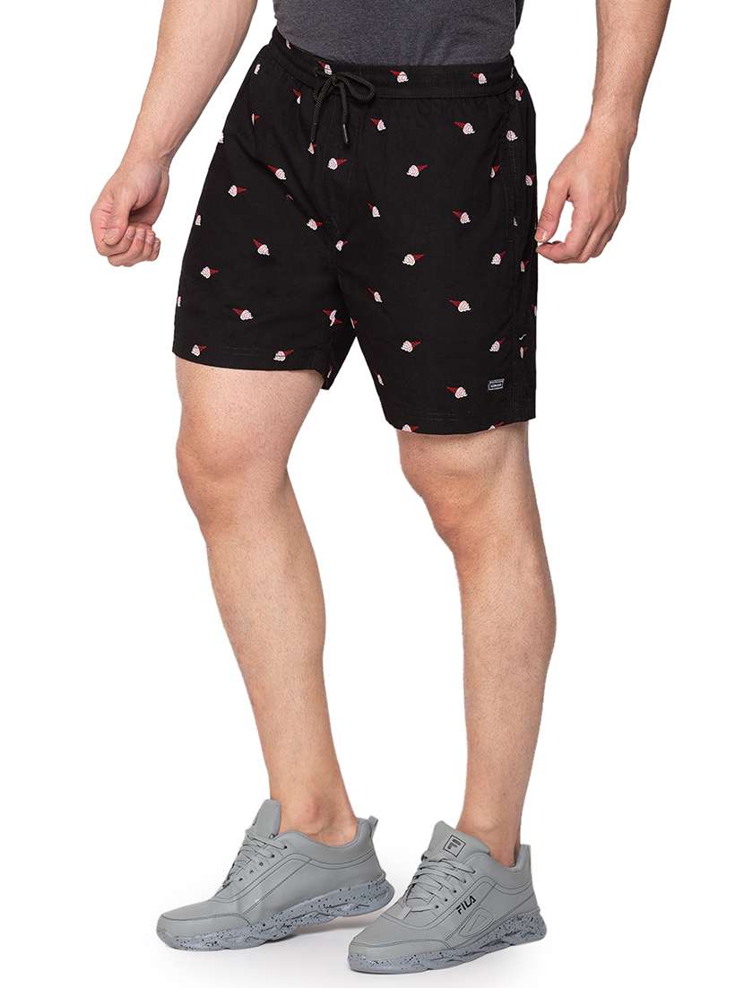 black printed short - 18294784 -  Standard Image - 1