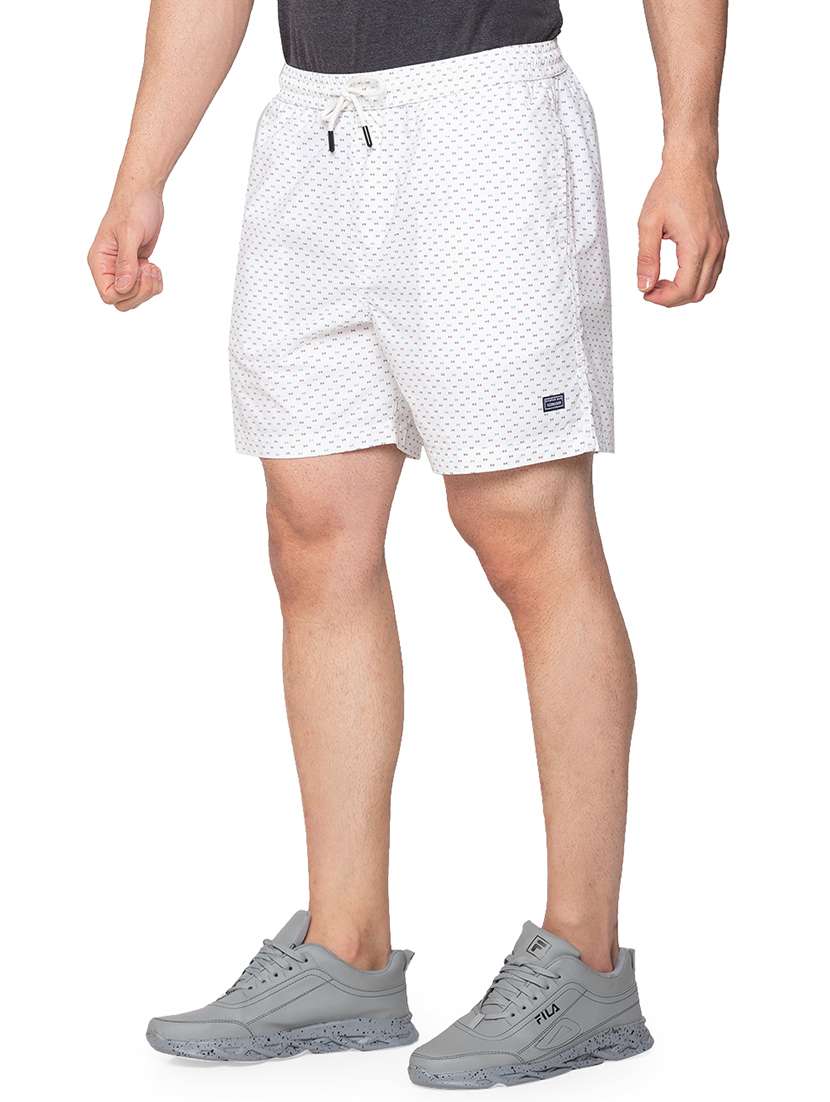 white printed short - 18294789 -  Standard Image - 1