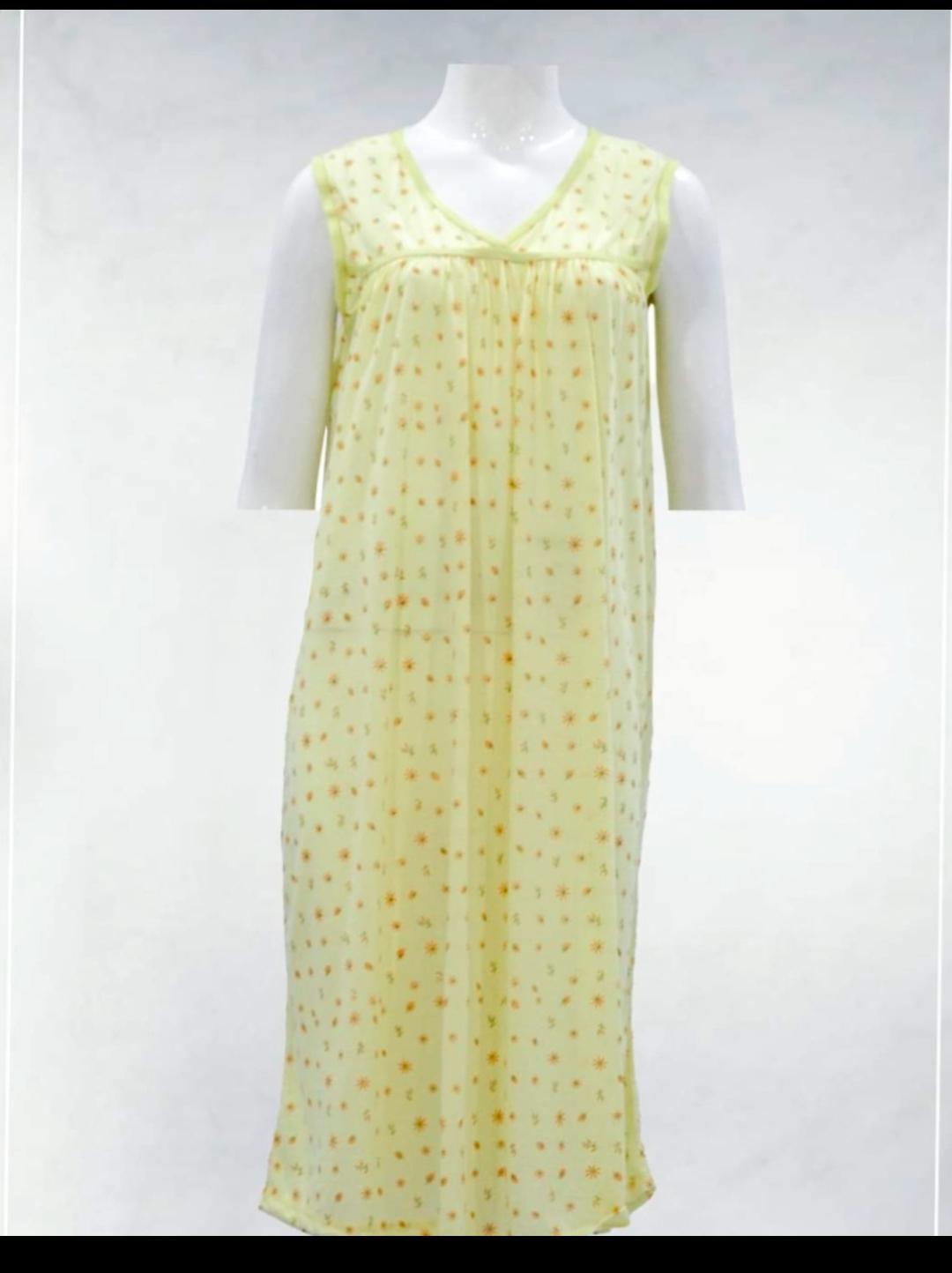 yellow cotton nightwear set - 18294856 - Standard Image - 1