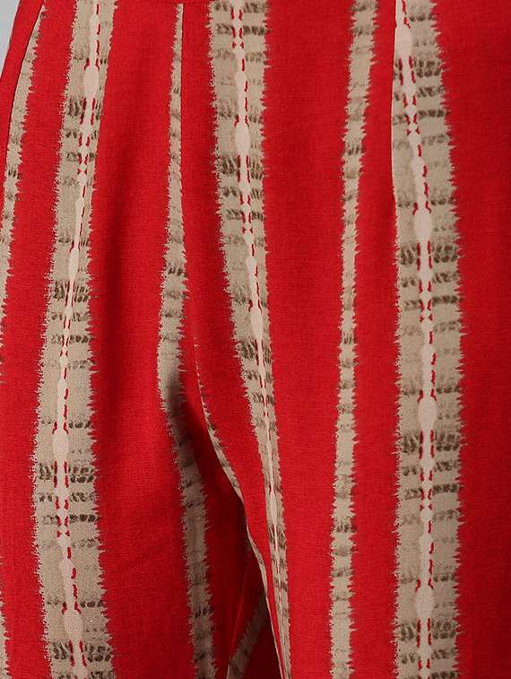 women beige printed kurta pant set with dupatta - 18294942 -  Standard Image - 4