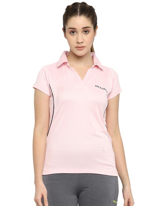 women's placement print polo neck t-shirt - 18295010 -  Standard Image - 0