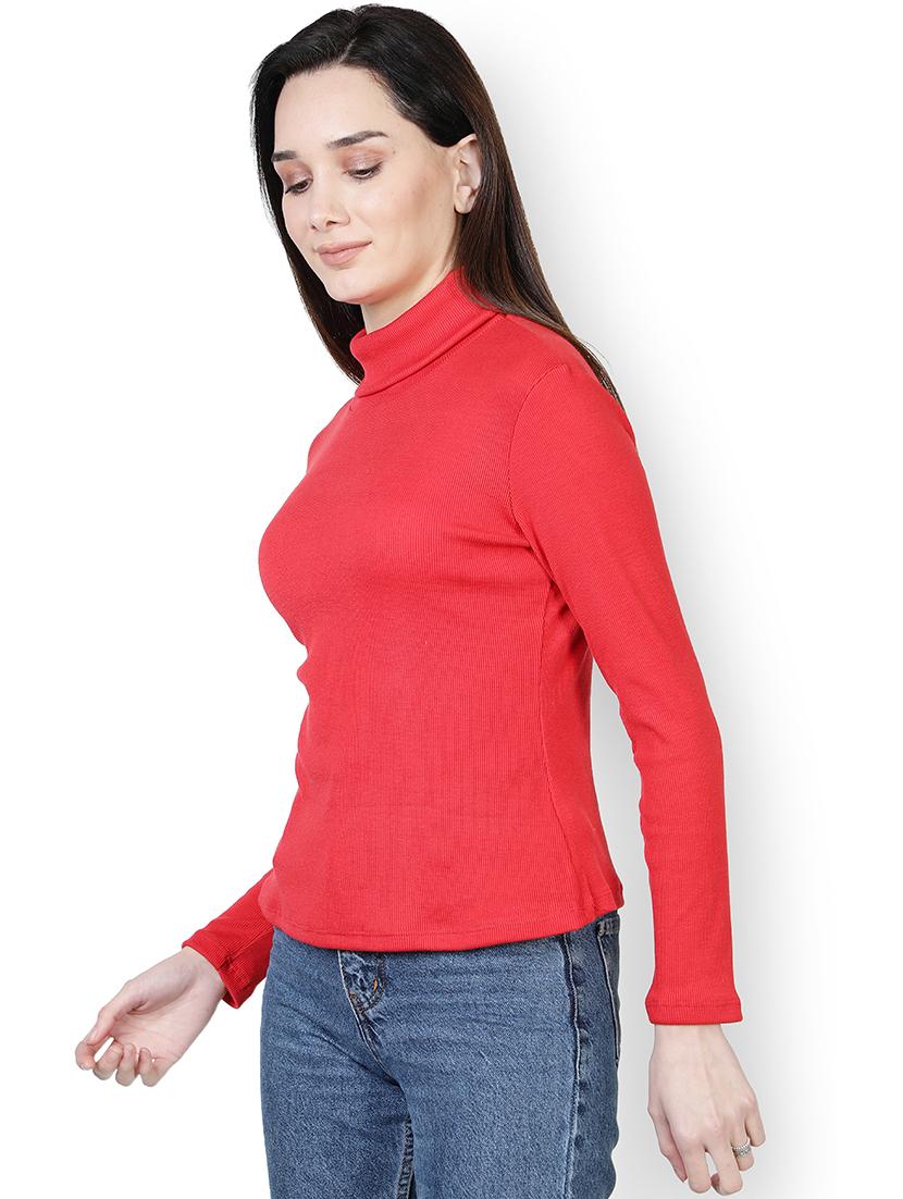turtle neck solid top - 18295467 - Standard Image - 1