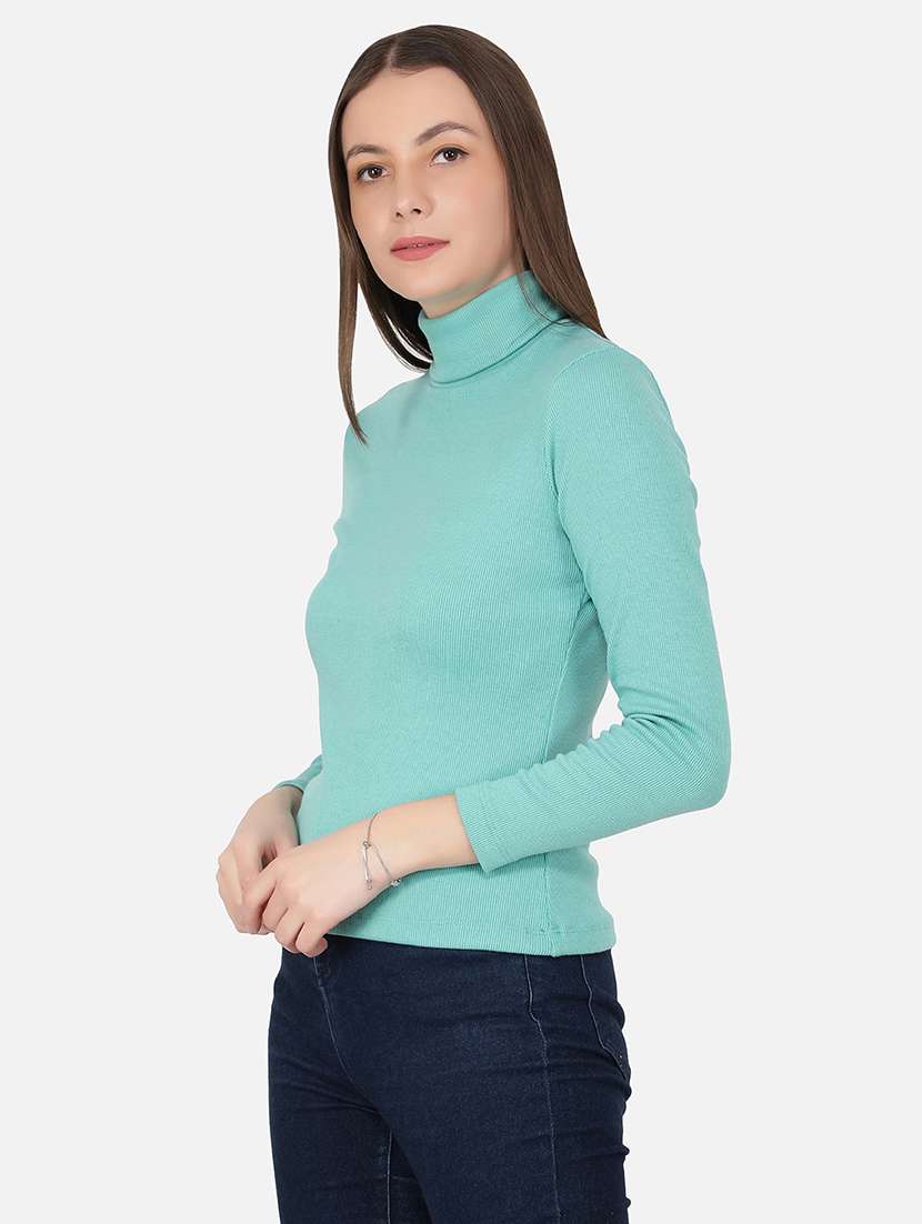 turtle neck solid  top - 18296219 -  Standard Image - 1