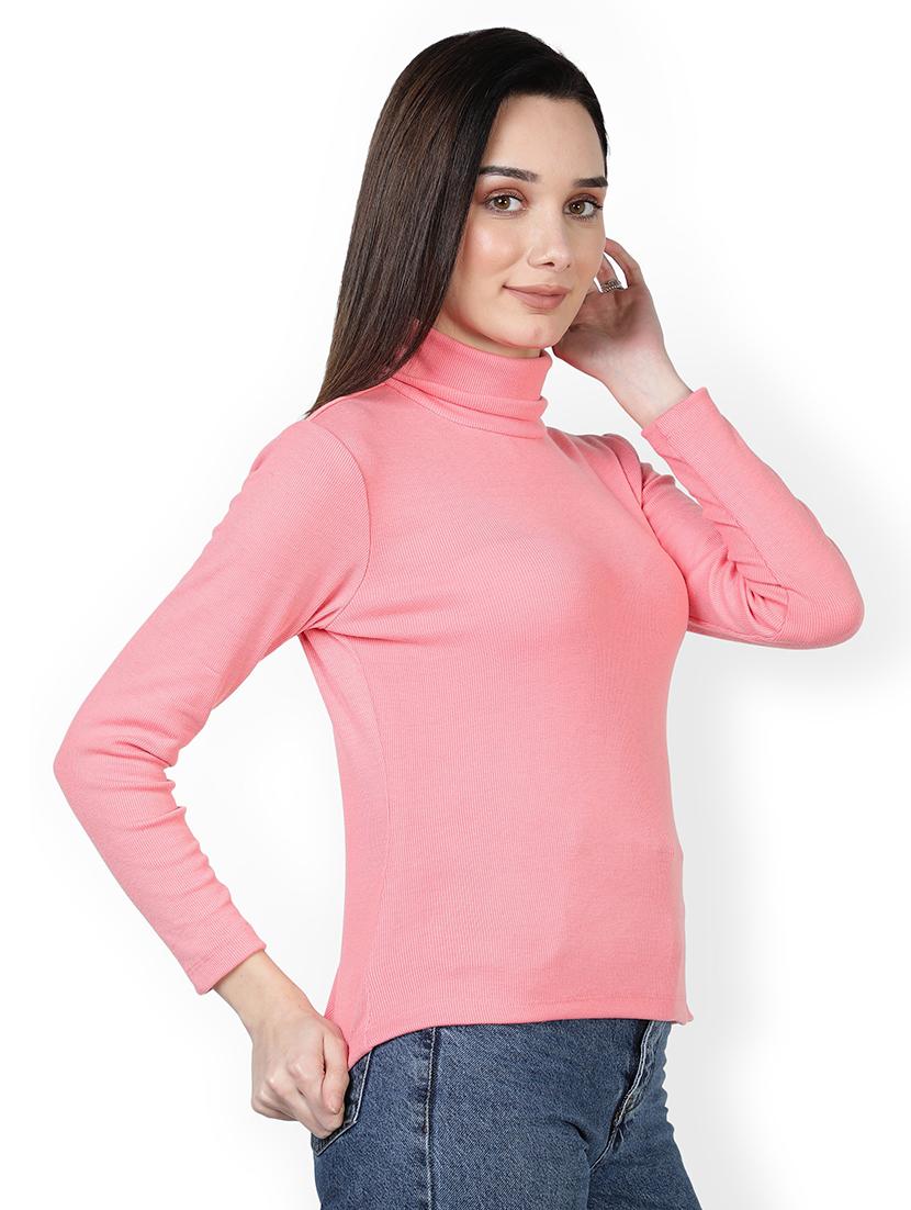 turtle neck solid top - 18296228 - Standard Image - 1