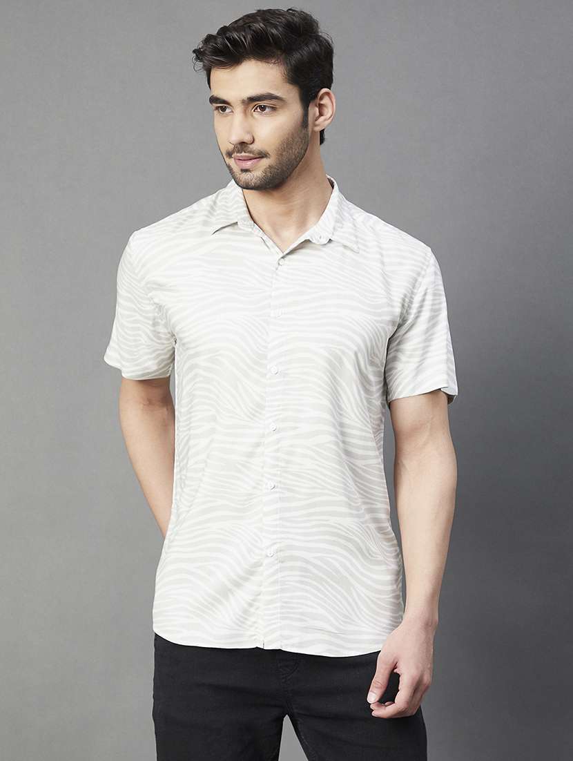 mens animal print casual shirt - 18297480 - Zoom Image - 0
