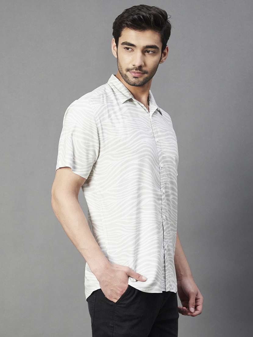 mens animal print casual shirt - 18297480 - Standard Image - 1