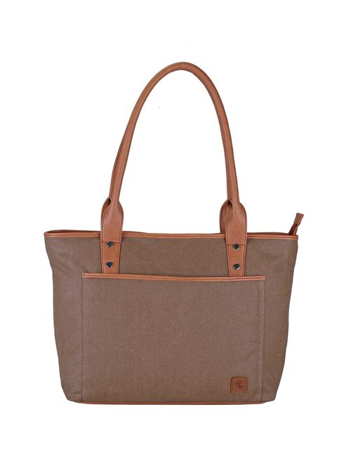 tan solid regular handbag - 18297693 - Standard Image - 0