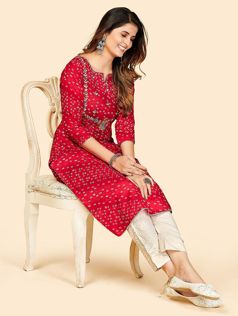 women's straight kurta - 18298176 - Standard Image - 4
