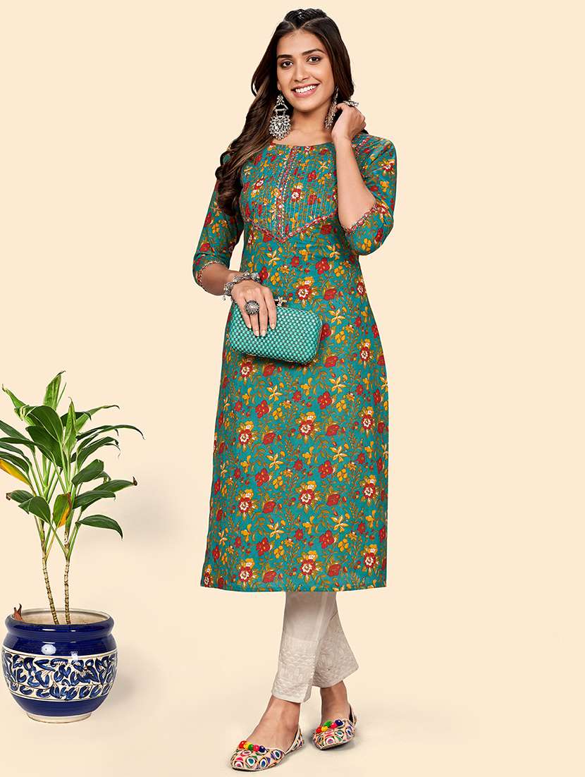 women's straight kurta - 18298252 - Standard Image - 1