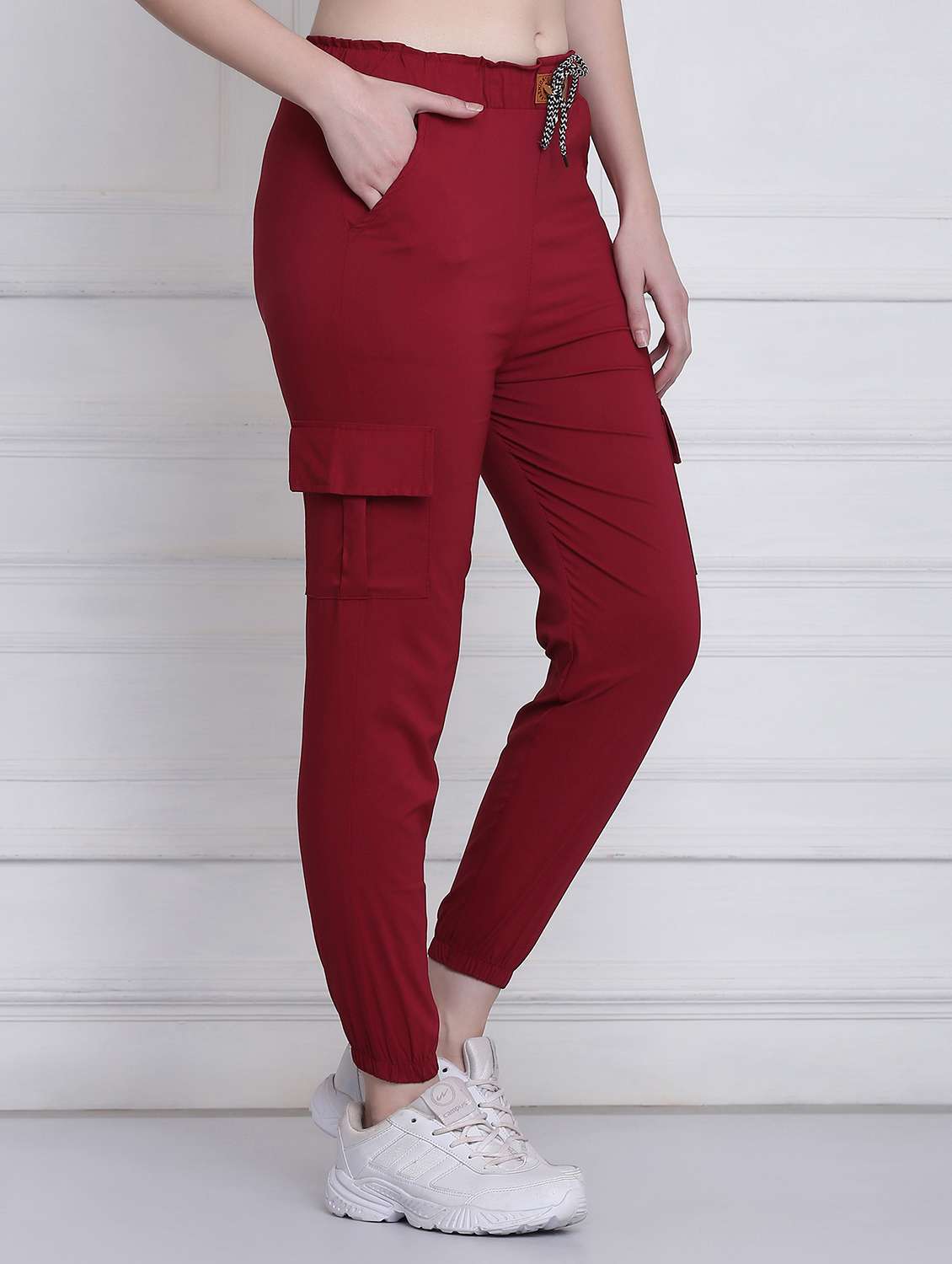 Drawstring Waist Solid Jogger