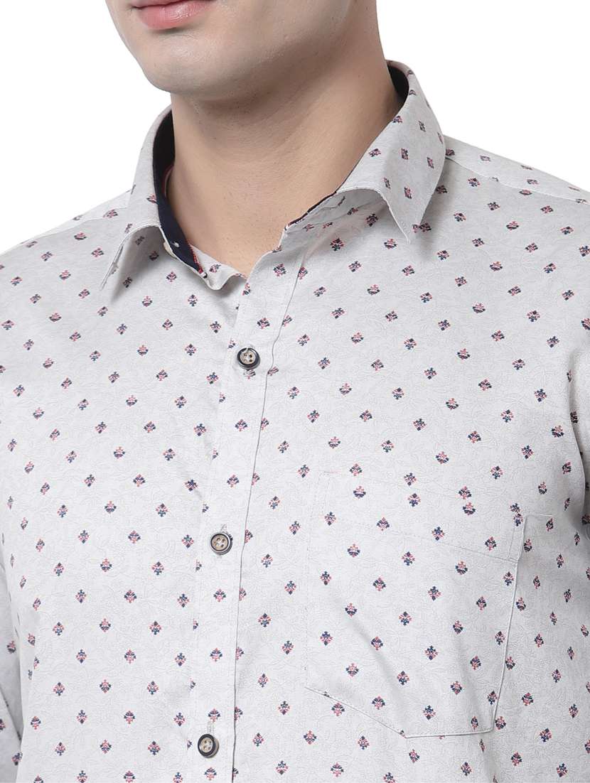 grey printed casual shirt - 18299766 -  Standard Image - 4