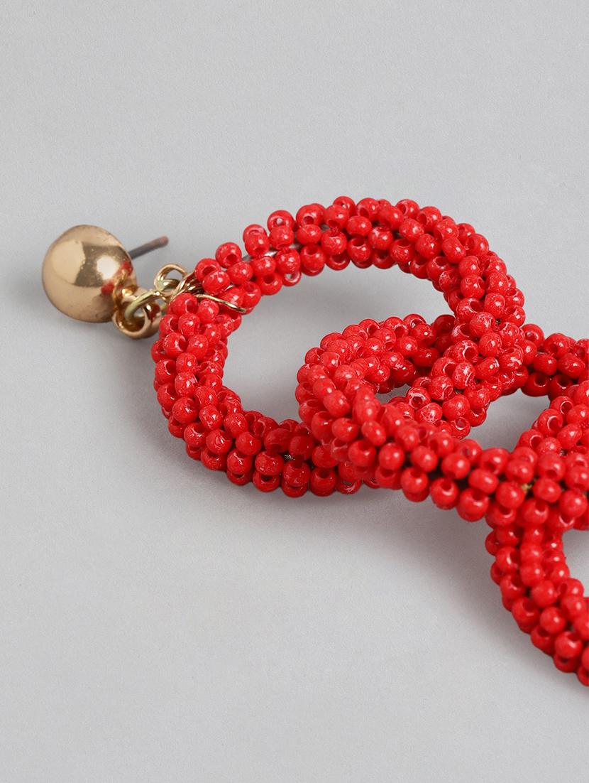 red metal drop earring - 18299785 -  Standard Image - 1