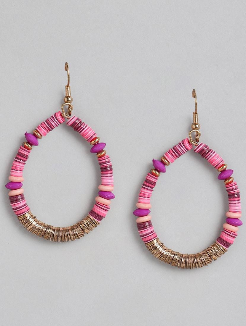 multi colored metal drop earring - 18299786 -  Zoom Image - 0