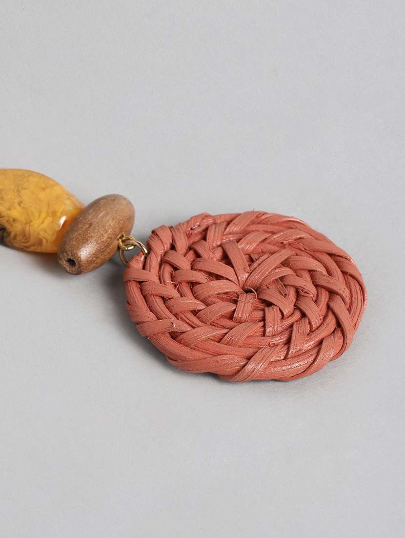 multi colored wood drop earring - 18299795 -  Standard Image - 1