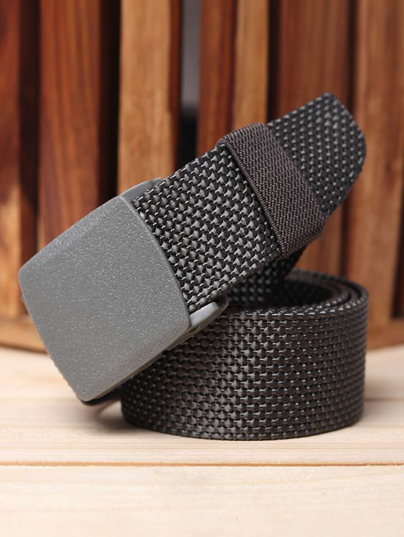 black fabric belt