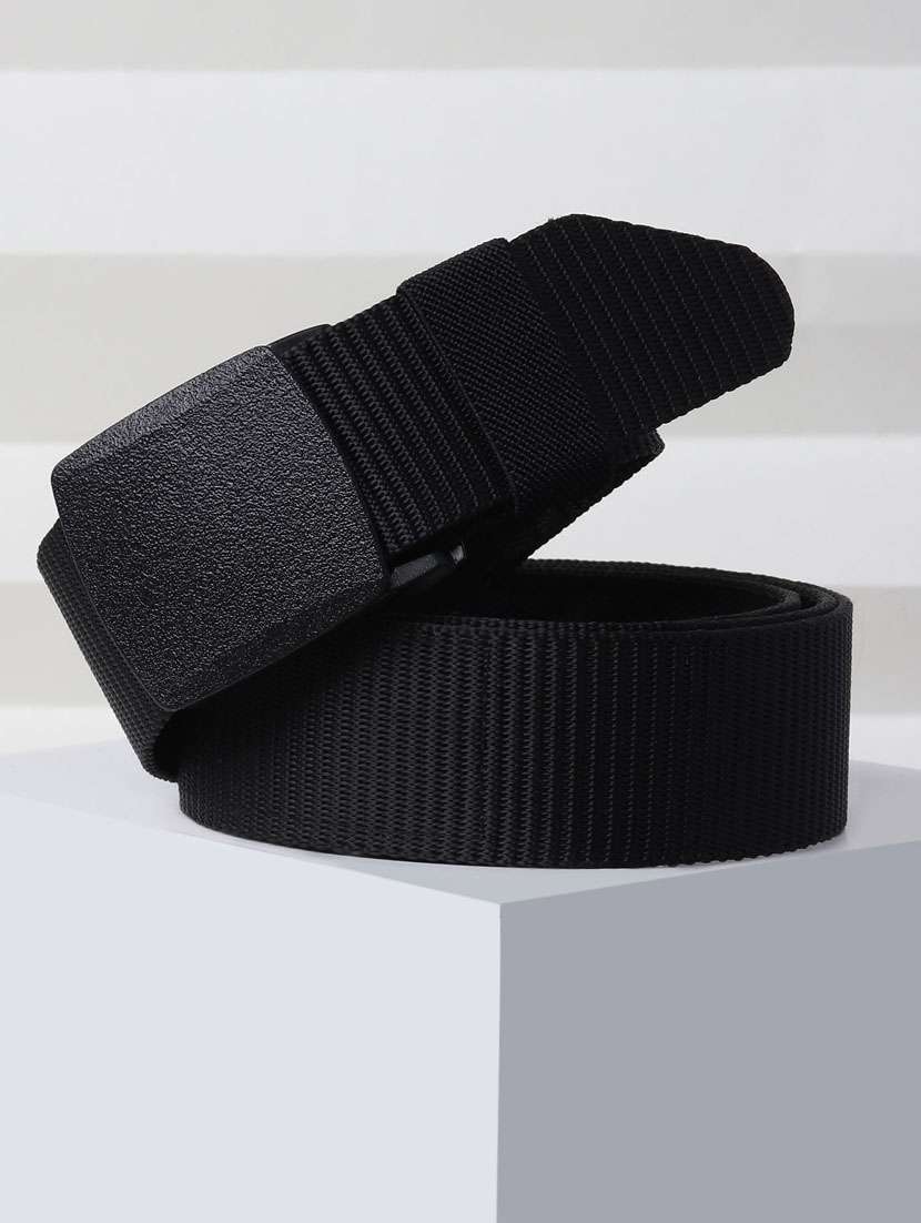 black fabric belt