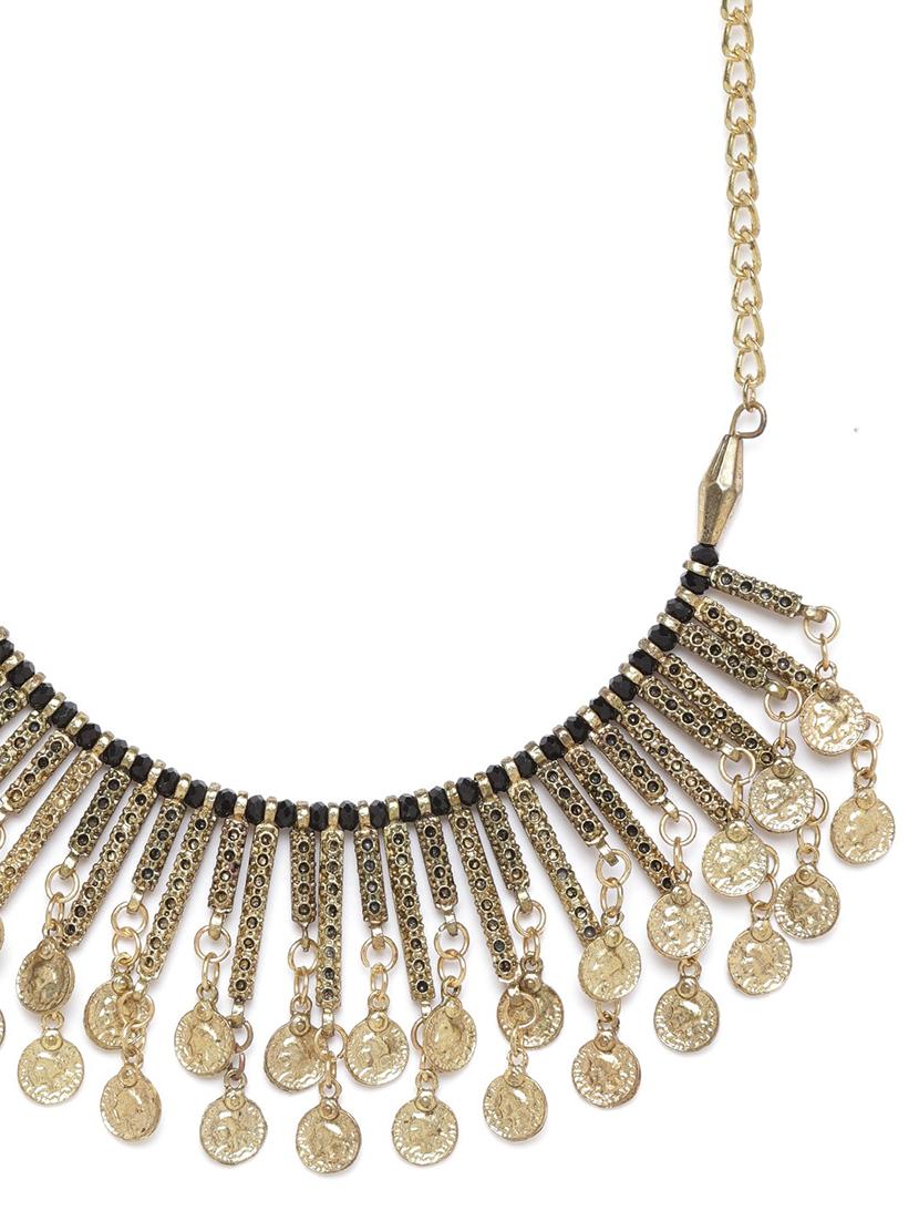 gold metal necklace - 18300559 - Standard Image - 1