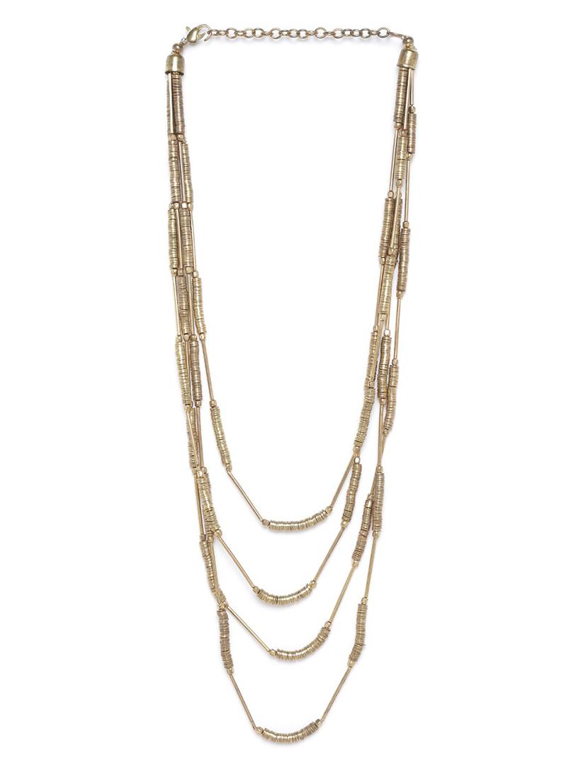 gold metal necklace - 18300562 - Zoom Image - 0