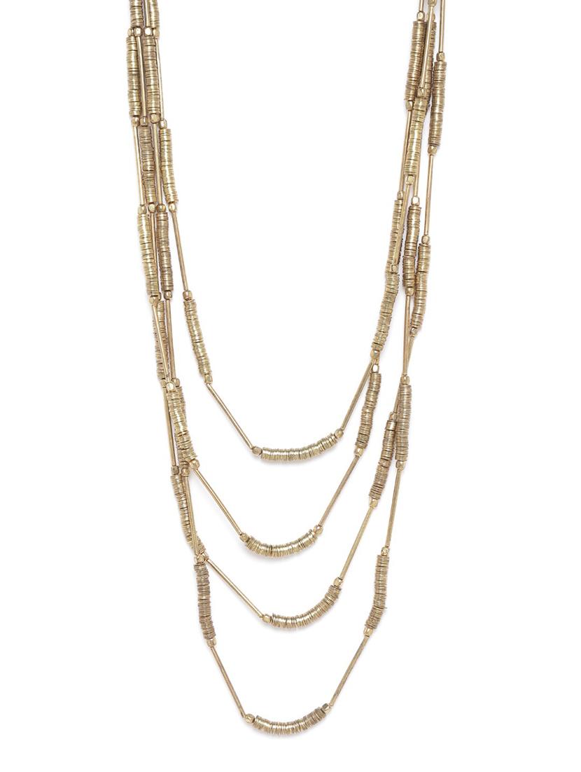 gold metal necklace - 18300562 - Standard Image - 1