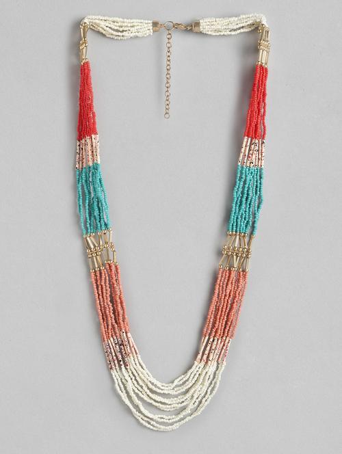multi colored metal long necklace - 18300569 -  Standard Image - 0
