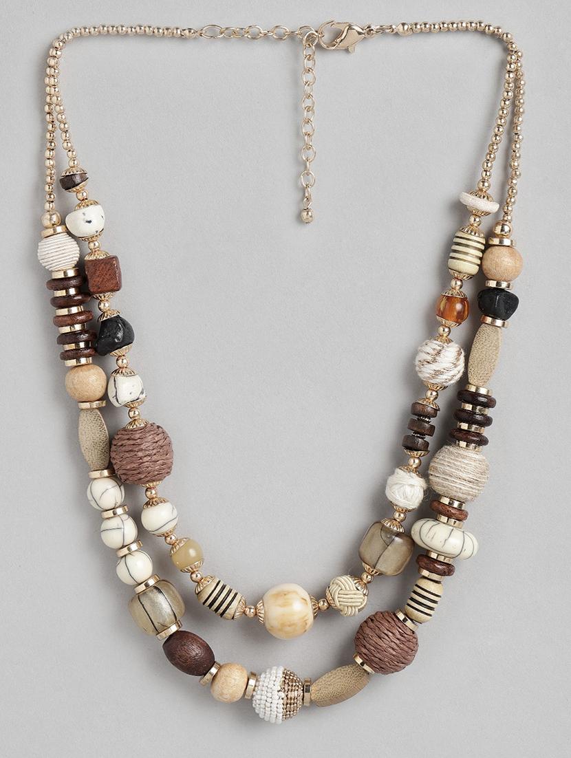 brown metal necklace - 18300571 - Zoom Image - 0