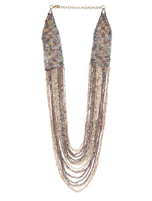 brown metal necklace - 18300581 - Standard Image - 0